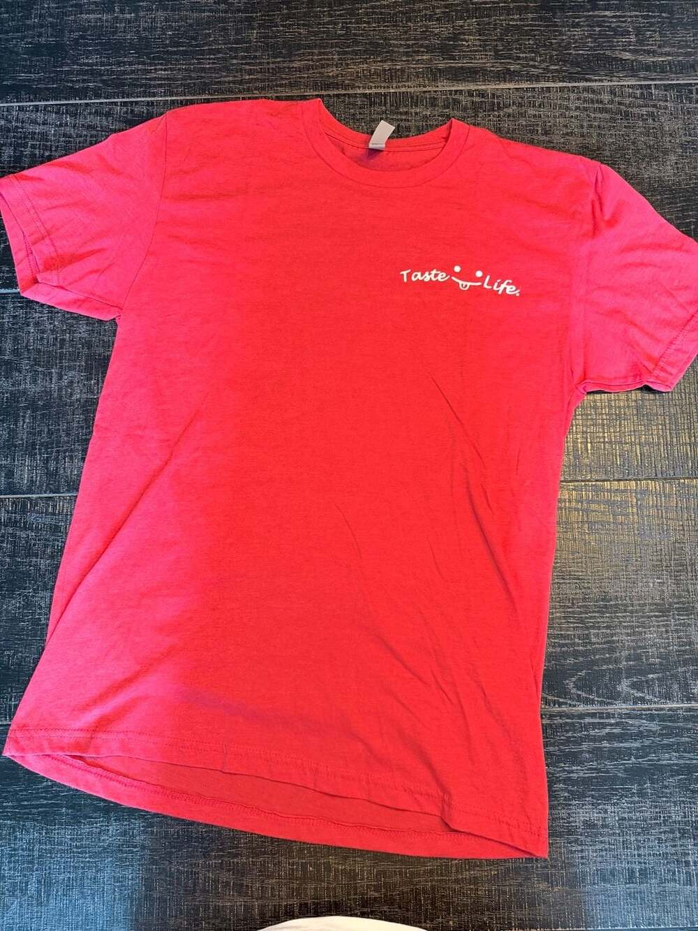 Gildan Taste Life Walk with Jesus T-Shirt Size M Red Cotton Blend